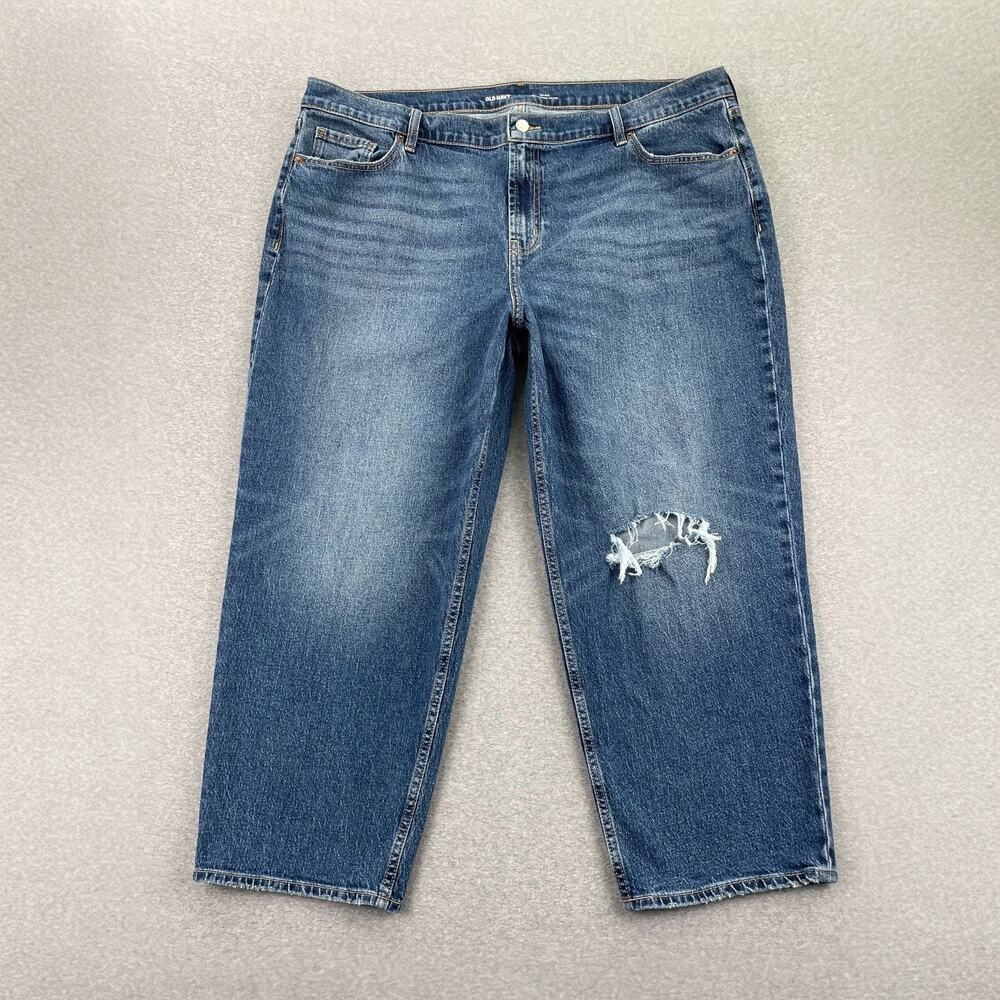 Old Navy Jeans Womens Plus 20 Blue Mid Rise Boyfriend Loose Montrose Medium Wash